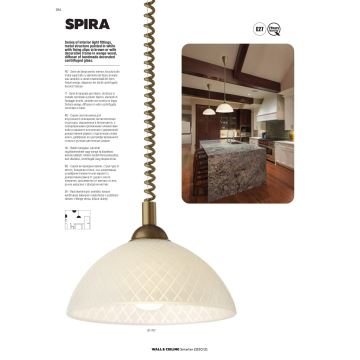 Redo 05-759 - Vägglampa SPIRA 1xE27/42W/230V