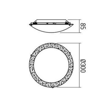 Redo 05-864 - LED taklampa ARTEMIS LED/12W/230V diameter 30 cm guld