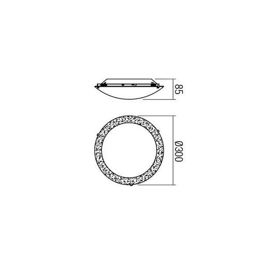 Redo 05-864 - LED taklampa ARTEMIS LED/12W/230V diameter 30 cm guld