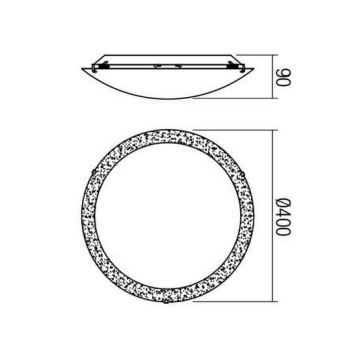 Redo 05-866 - LED taklampa ARTEMIS LED/18W/230V diameter 40 cm guld