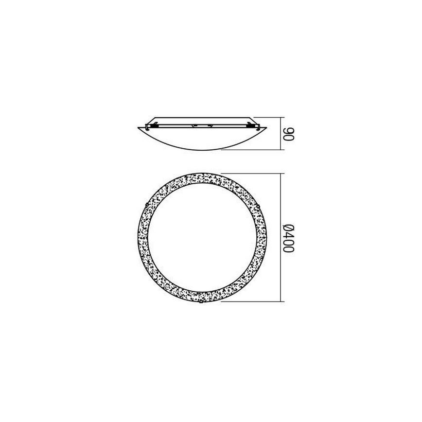 Redo 05-866 - LED taklampa ARTEMIS LED/18W/230V diameter 40 cm guld