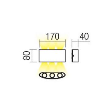 Redo 90225 - LED vägglampa för utomhusbruk FABO LED/6W/230V 3000K IP54 vit