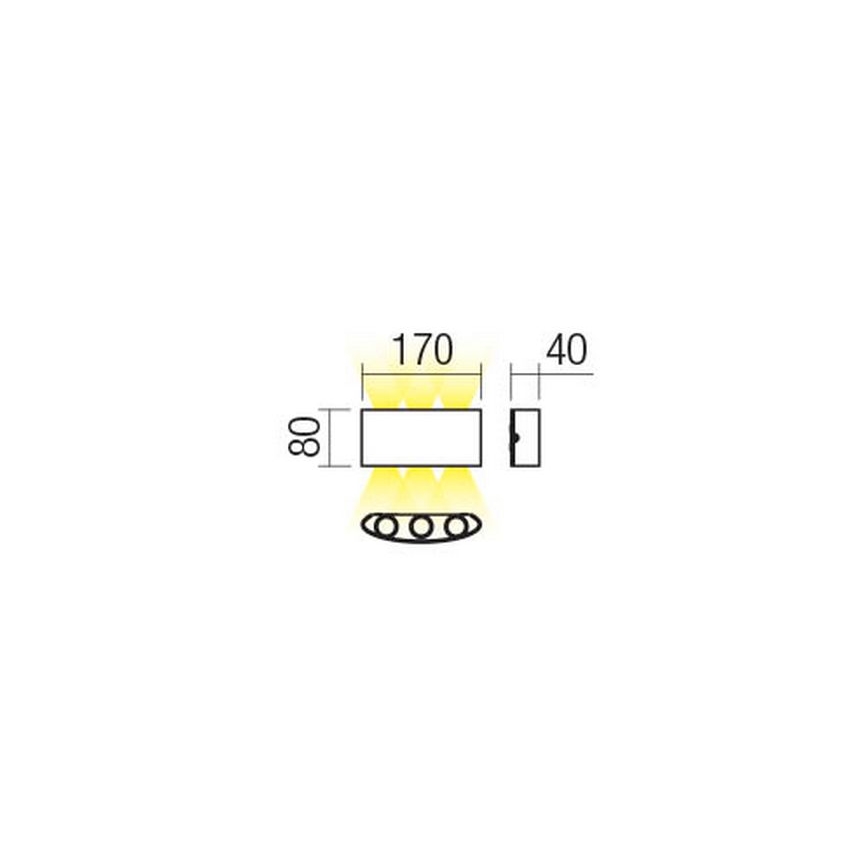 Redo 90225 - LED vägglampa för utomhusbruk FABO LED/6W/230V 3000K IP54 vit