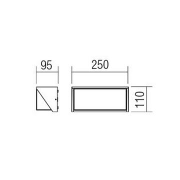 Redo 90237 - LED vägglampa för utomhusbruk SPECTRA LED/16W/230V 3000K IP54 vit