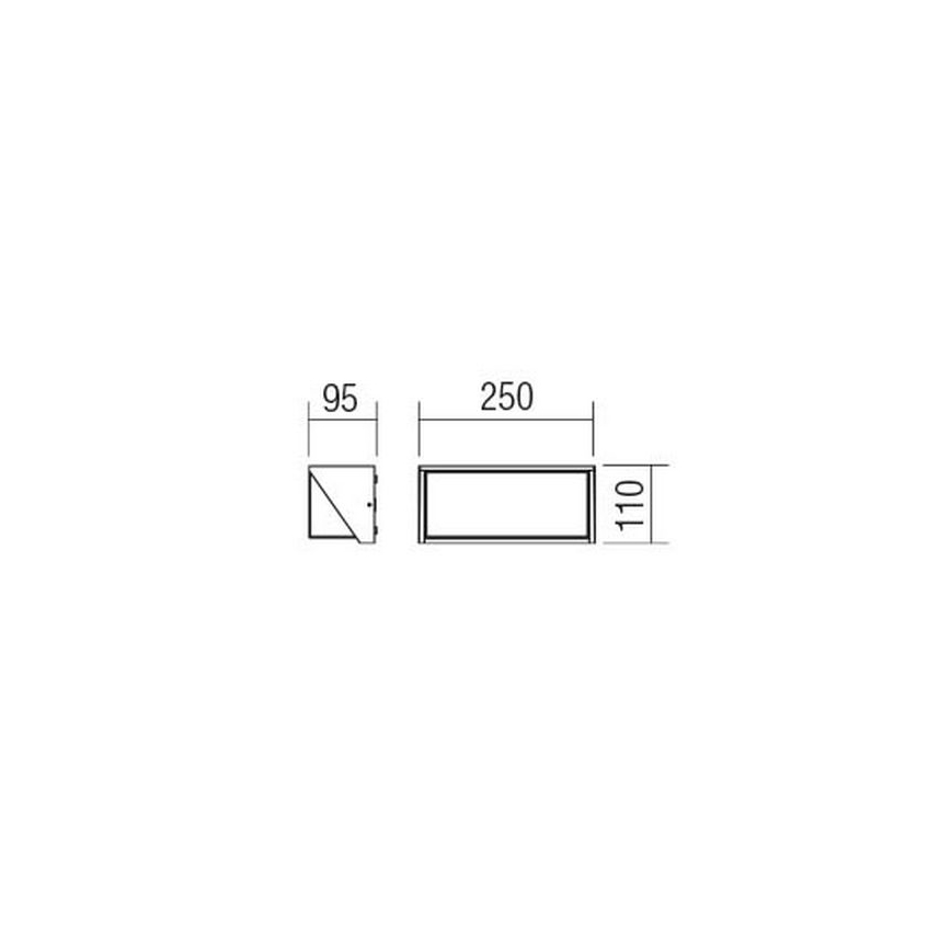 Redo 90237 - LED vägglampa för utomhusbruk SPECTRA LED/16W/230V 3000K IP54 vit