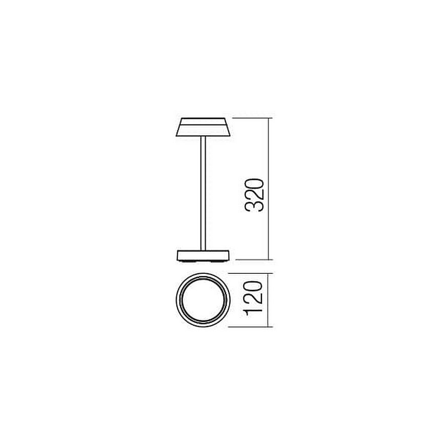 Redo 90308 - LED ljusreglerad bordslampa touch ILUNA LED/2,5W/5V 2700-3000K 3000 mAh IP65 brun