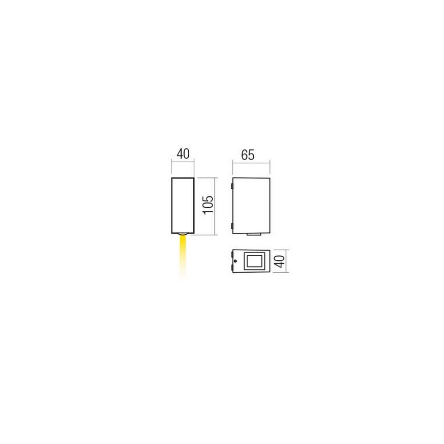 Redo 90418 - LED vägglampa för utomhusbruk ACE LED/3,36W/230V 4000K IP54 brun