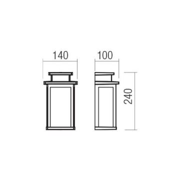 Redo 90461 - Vägglampa för utomhusbruk YARD 1xE27/42W/230V IP44 brun