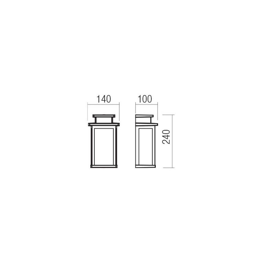 Redo 90461 - Vägglampa för utomhusbruk YARD 1xE27/42W/230V IP44 brun