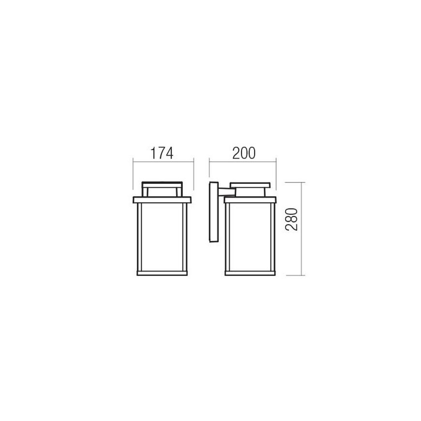 Redo 90462 - Vägglampa för utomhusbruk YARD 1xE27/42W/230V IP44 antracit