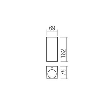 Redo 90530 - LED vägglampa för utomhusbruk BRIO LED/10W/230V 3000K IP54 antracit