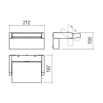 Redo 90584 - LED vägglampa för utomhusbruk FLIP LED/20W/230V CRI 90 3000K IP54 antracit