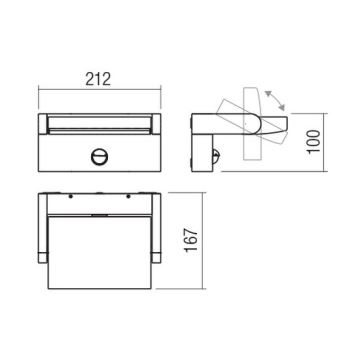 Redo 90587 - LED Utomhus vägglampa med sensor FLIP LED/20W/230V CRI 90 3000K IP54 antracit