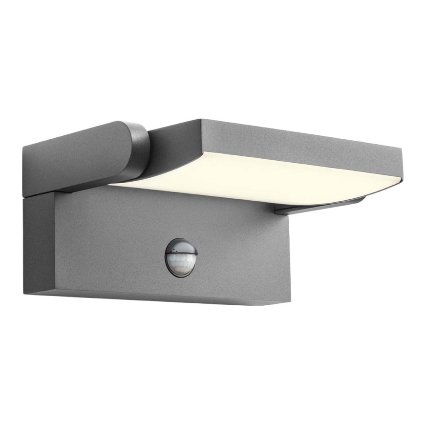 Redo 90587 - LED Utomhus vägglampa med sensor FLIP LED/20W/230V CRI 90 3000K IP54 antracit