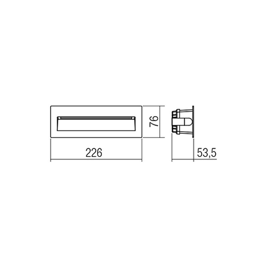 Redo 9092 - LED trappbelysning för utomhusbruk IGOR LED/6W/230V 3000K IP54 antracit