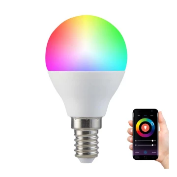 RGB LED Ljusreglerad glödlampa G45 E14/5,5W/230V 3000-6500K Wi-fi Tuya