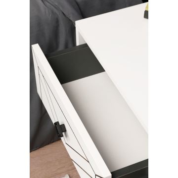 Sängbord LUNA 50x55 cm vit