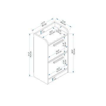 Sängbord LUSES 79,4x45 cm tall atlantic/beige