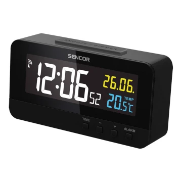 Sencor - Digital clock med alarm och thermometer 230V/1xCR2032