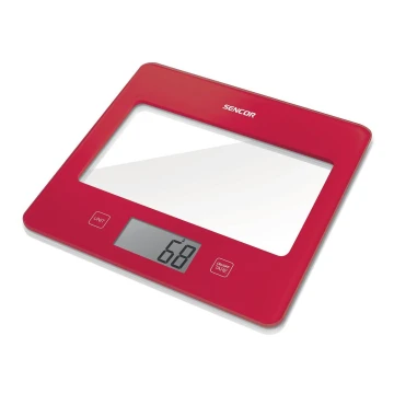 Sencor - Digital kök scale 1xCR2032 röd