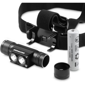 Sencor - LED Rechargeable aluminum headlamp LED/5W/2600 mAh IP65