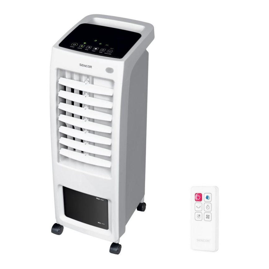 Sencor - Mobile air cooler med LED display 03.01.2001 70W/230V vit + fjärrkontroll