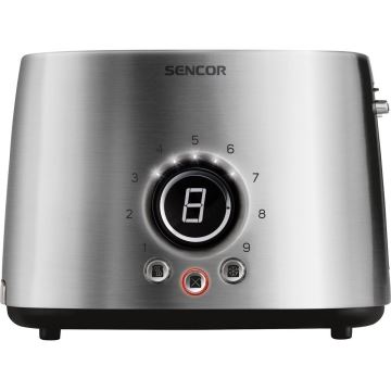 Sencor - Toaster with two holes and warming up 1000W/230V silver