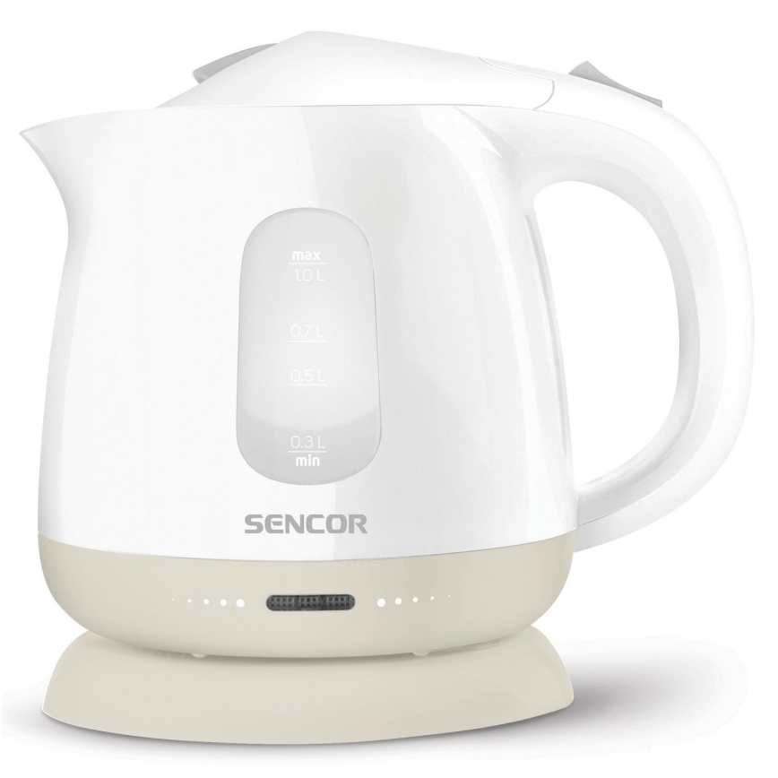 Sencor - Vattenkokare 1 l 1100W/230V vit/beige