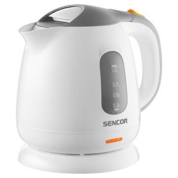 Sencor - Vattenkokare 1 l 1100W/230V vit/grå