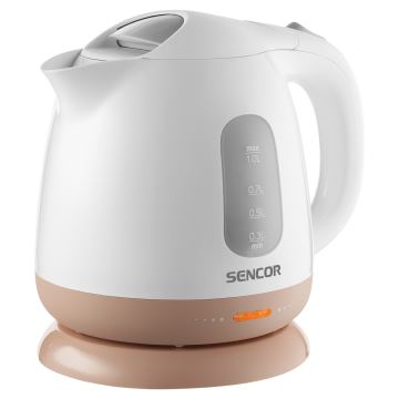 Sencor - Vattenkokare 1 l 1100W/230V vit/rosa