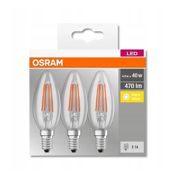 SET 3x LED-lampor VINTAGE B40 E14/4W/230V 2700K - Osram