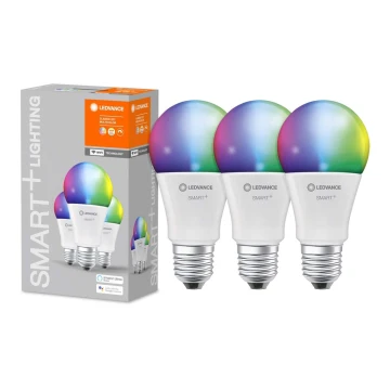 SET 3x RGB Dimbar LED-lampa SMART+ E27/14W/230V 2,700K-6,500K - Ledvance