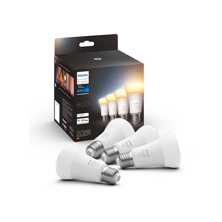 Set 4xLED ljusreglerad glödlampa  Philips Hue WHITE AMBIANCE E27/6W/230V 2200-6500K