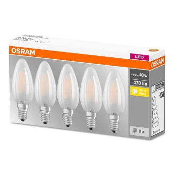 SET 5x LED-lampor VINTAGE E14/4W/230V 2700K - Osram