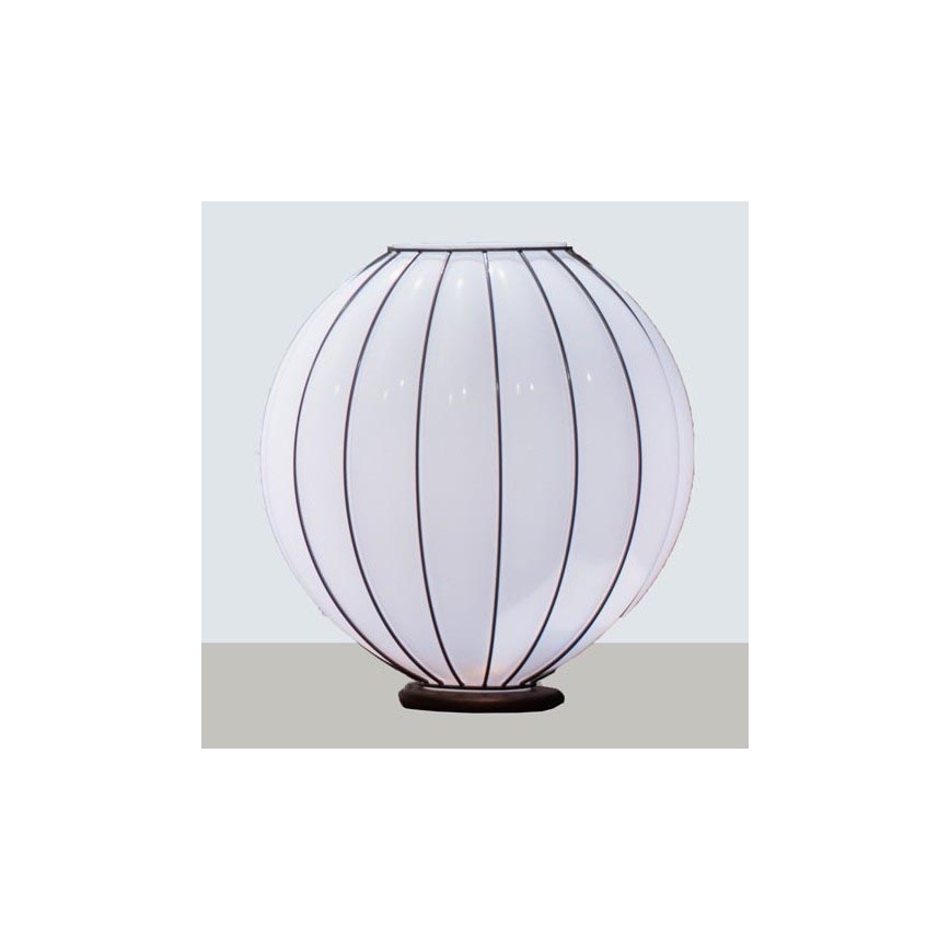 SIRU - Bordslampa SFERA 1xE27/60W/230V svart/vit Venetiansk glas