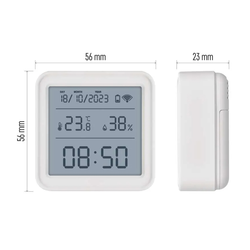 Smart digital termometer GoSmart 3xAAA Tuya vit