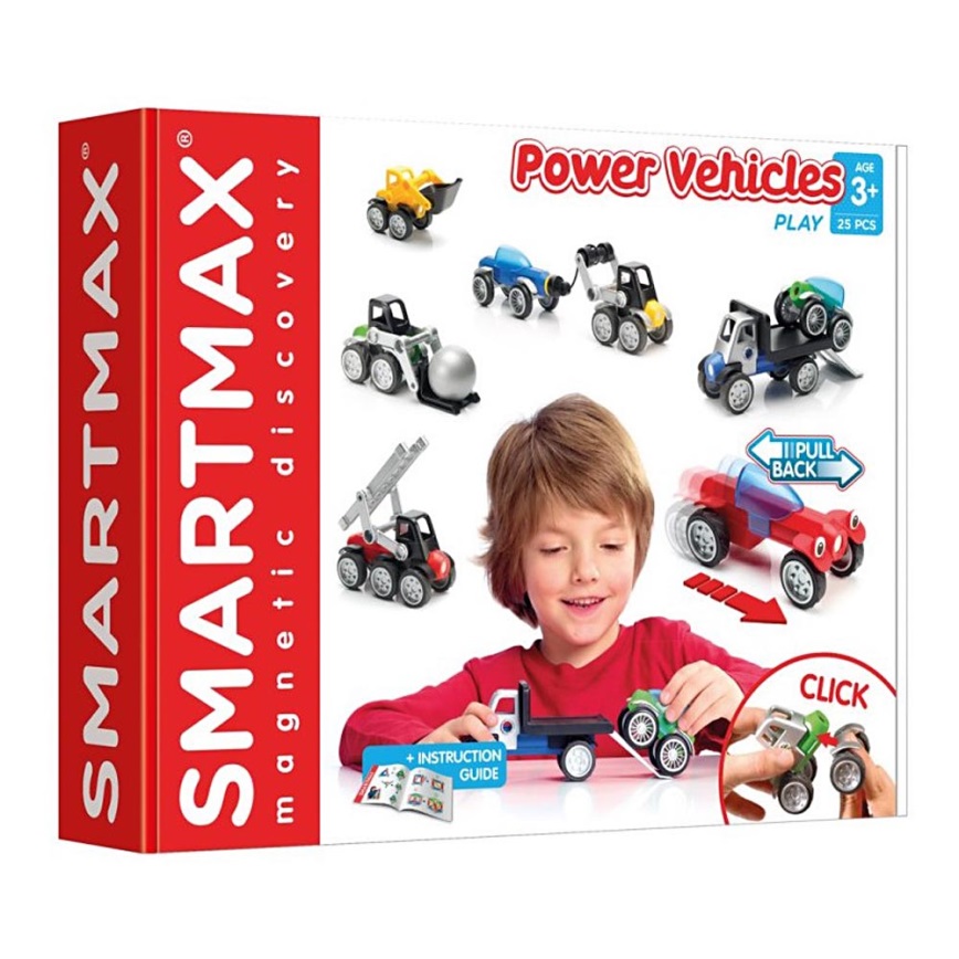 Smartmax - Set av magnetiska bilar 25 delar