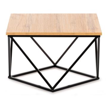 Soffbord DIAMOND 60x60 cm svart/brun