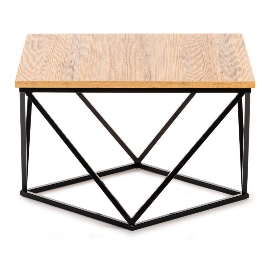 Soffbord DIAMOND 60x60 cm svart/brun