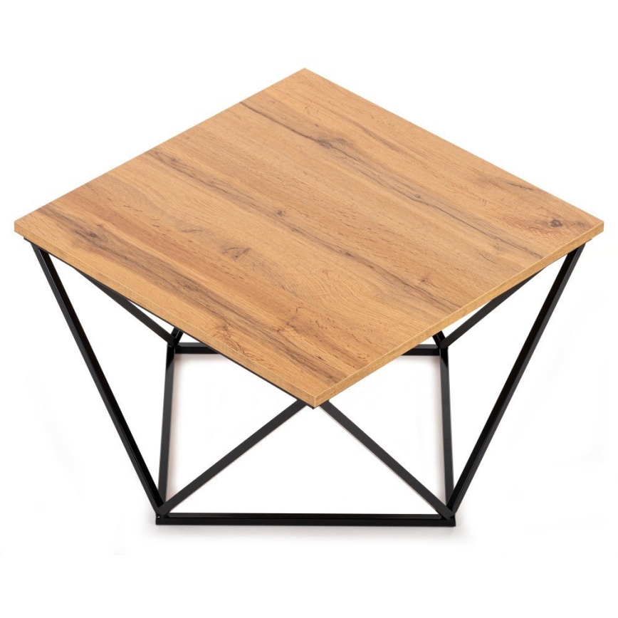 Soffbord DIAMOND 60x60 cm svart/brun