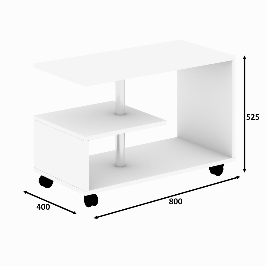 Soffbord KARANFIL 52,5x80 cm vit