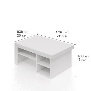 Soffbord REETA 40x92 cm vit