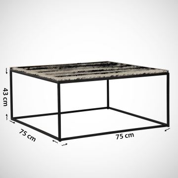 Soffbord ROYAL 43x75 cm svart/vit