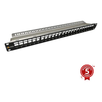 Solarix - 19" modulär tom patch panel 24 portar 1U