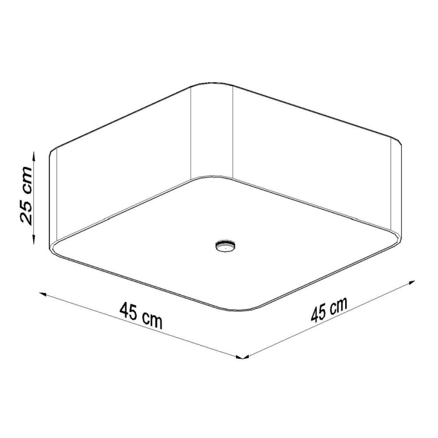 Taklampa LOKKO 5xE27/60W/230V 45 cm vit