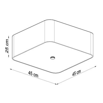 Taklampa LOKKO 5xE27/60W/230V 45 cm svart