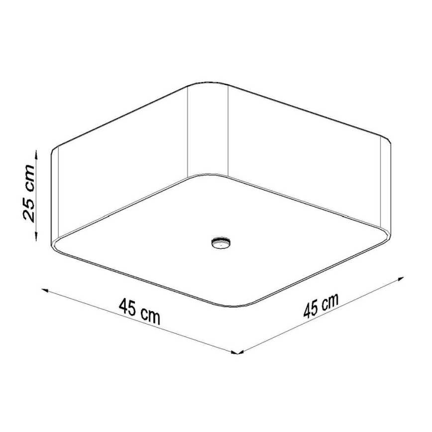 Taklampa LOKKO 5xE27/60W/230V 45 cm svart