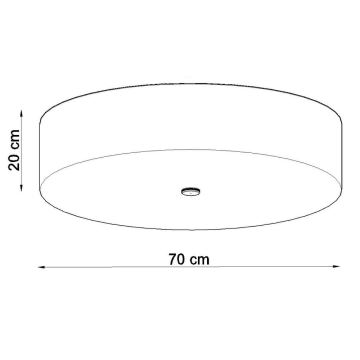 Taklampa SKALA 6xE27/60W/230V diameter  70 cm vit