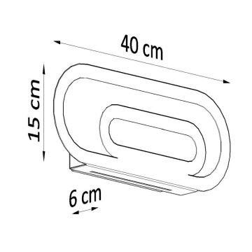 Vägglampa  SACCON 2xG9/40W/230V