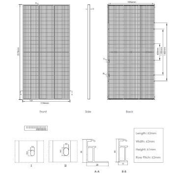 Solcellspanel JINKO 575Wp IP68 Halvskuren bifacial